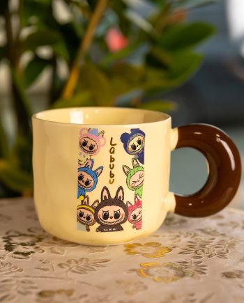 Чашка порцелянова Labubu Brighten Your Day 400 (мл) подарункова кружка прикольна чашка для дітей на подарунок FM-21D