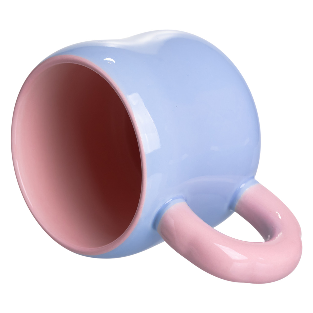 Кубок порцелянова з магнітом Бант 400 (мл) подарункова кружка прикольна чашка для дітей на подарунок Блакитний з рожевим FM-52D