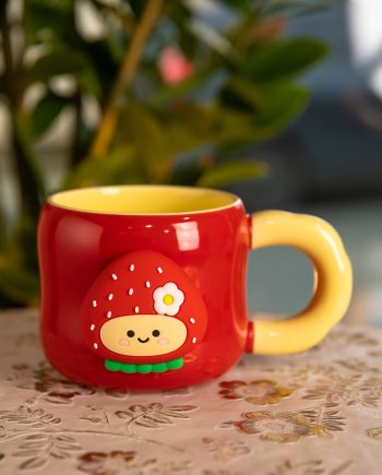 Кубок порцелянова з магнітом Поулиниця 400 (мл) подарункова кружка прикольна чашка для дітей на подарунок Червоний з жовтим