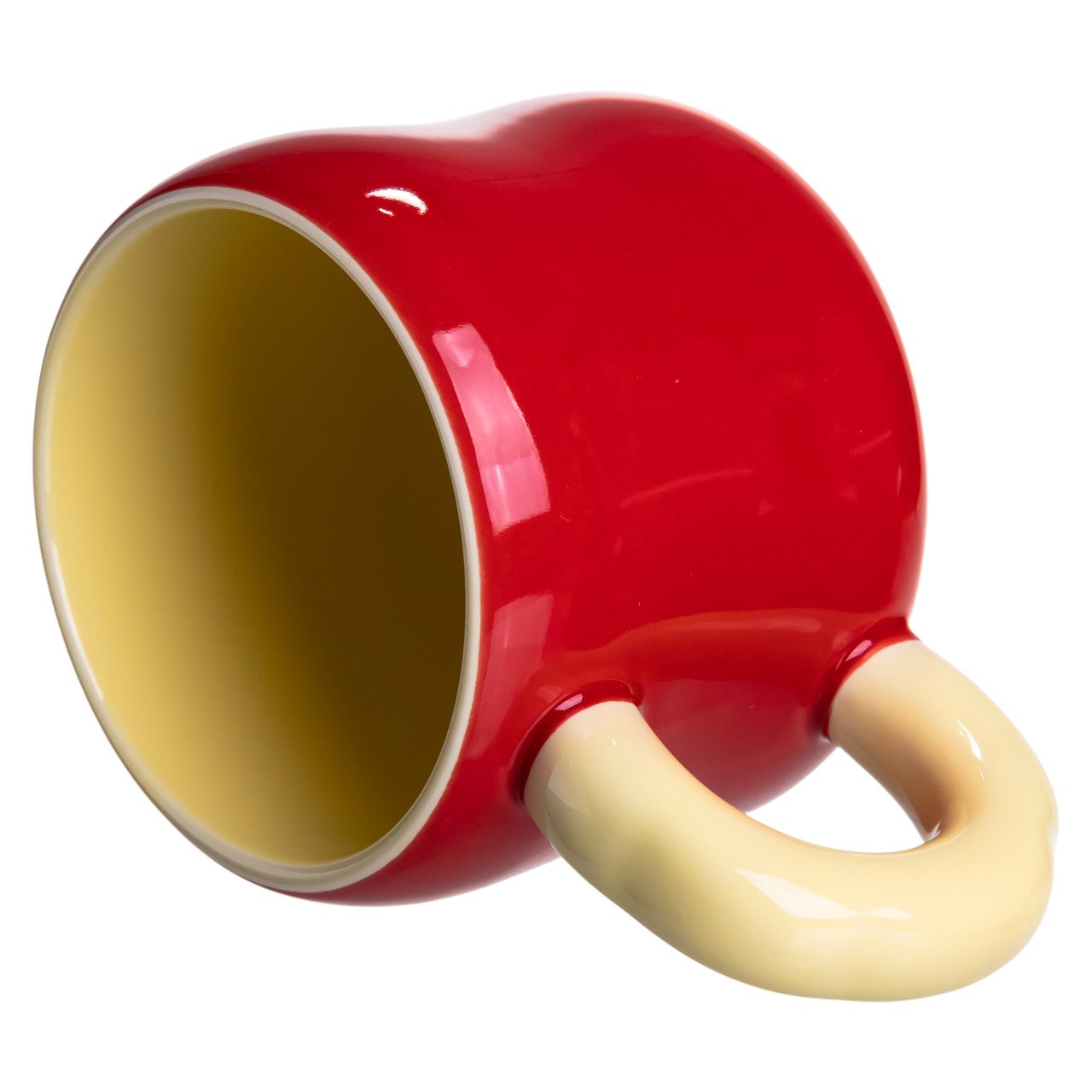 Кубок порцелянова з магнітом Поулиниця 400 (мл) подарункова кружка прикольна чашка для дітей на подарунок Червоний з жовтим