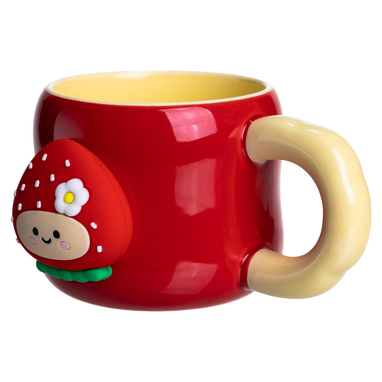 Кубок порцелянова з магнітом Поулиниця 400 (мл) подарункова кружка прикольна чашка для дітей на подарунок Червоний з жовтим