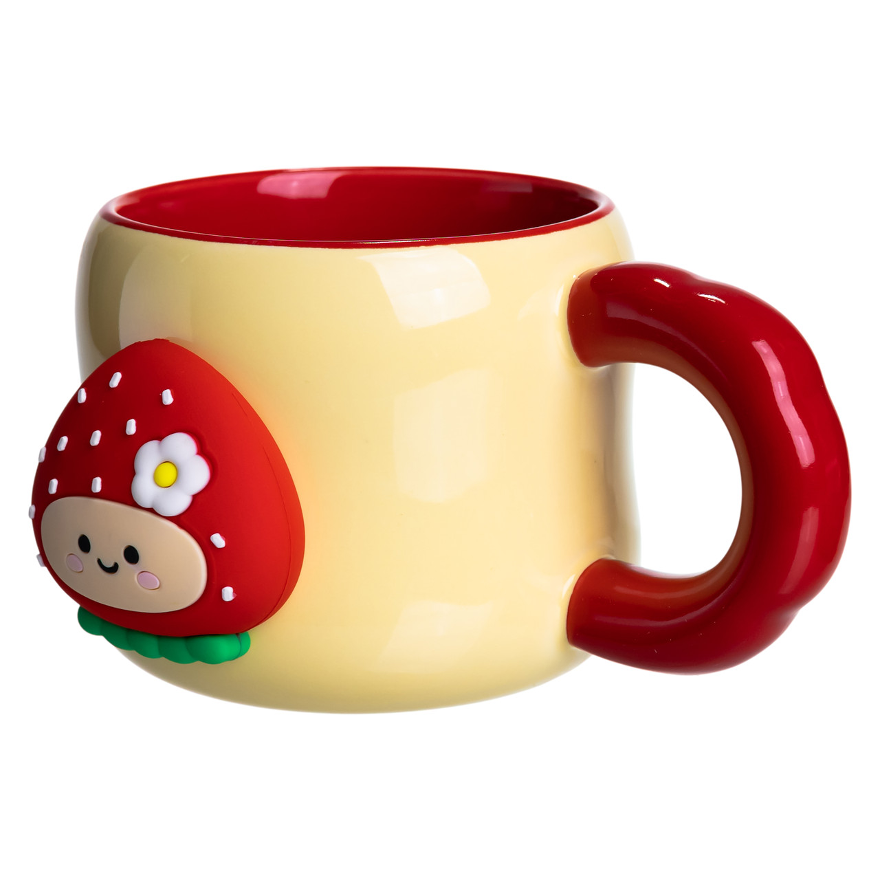 Кубок порцелянова з магнітом Поулиниця 400 (мл) подарункова кружка прикольна чашка для дітей на подарунок Жовтий з червоним FM-53A