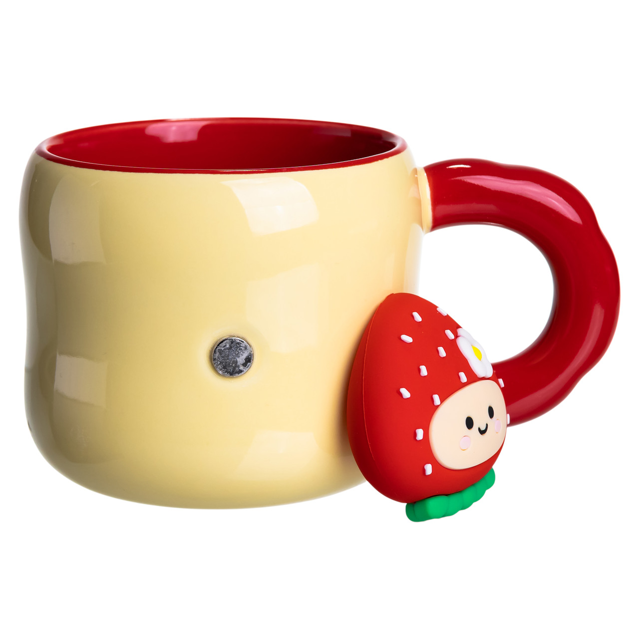 Кубок порцелянова з магнітом Поулиниця 400 (мл) подарункова кружка прикольна чашка для дітей на подарунок Жовтий з червоним FM-53A