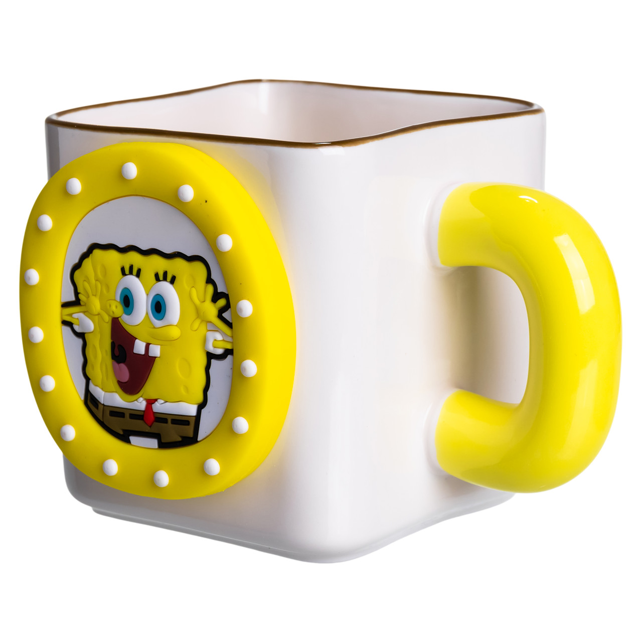 Порцелянова чашка "Губка Боб" з магнітним декором 500 мл, Кружка дитяча чашка із порцеляни на подарунок FM-12Y