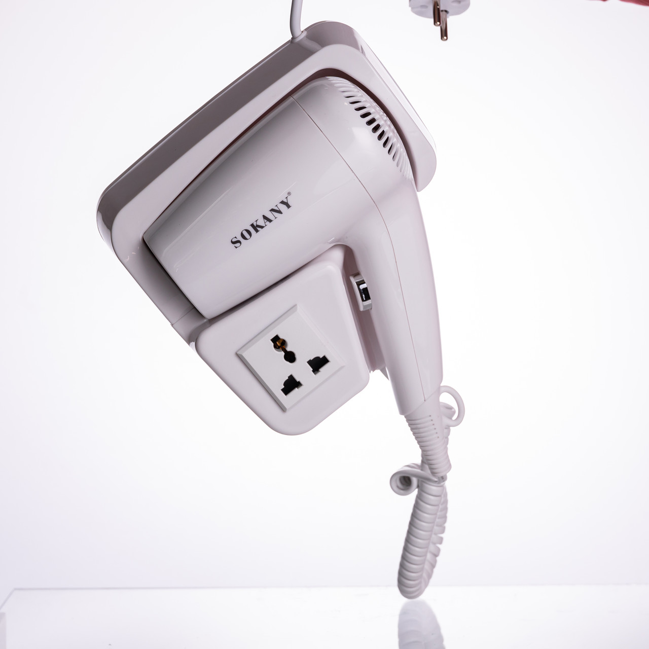 Фен настінний для сушіння волосся побутовий фен для укладання компактний потужний 1200 Вт SK-CF-2217