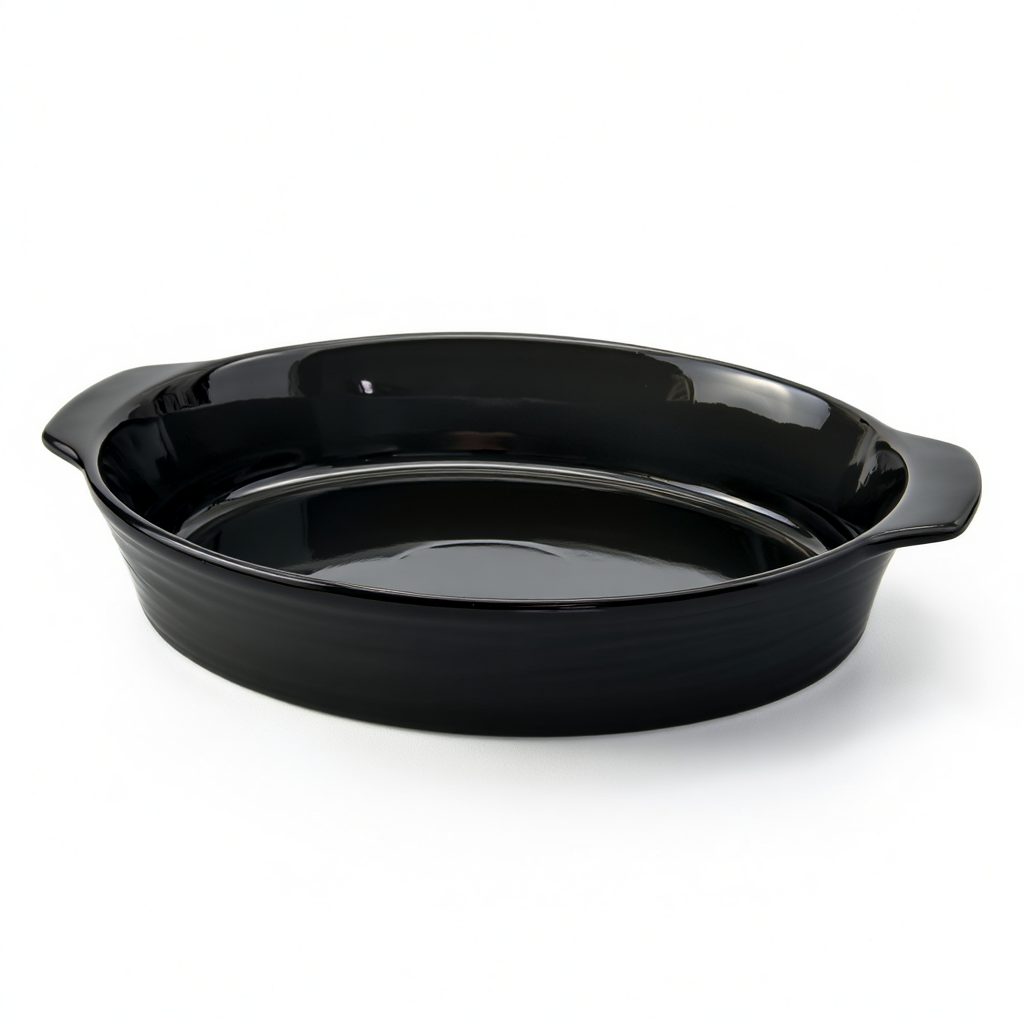Форма для запікання овальна 36×22.5×7 (см) форма для духовки 2 літри Чорний SH1290