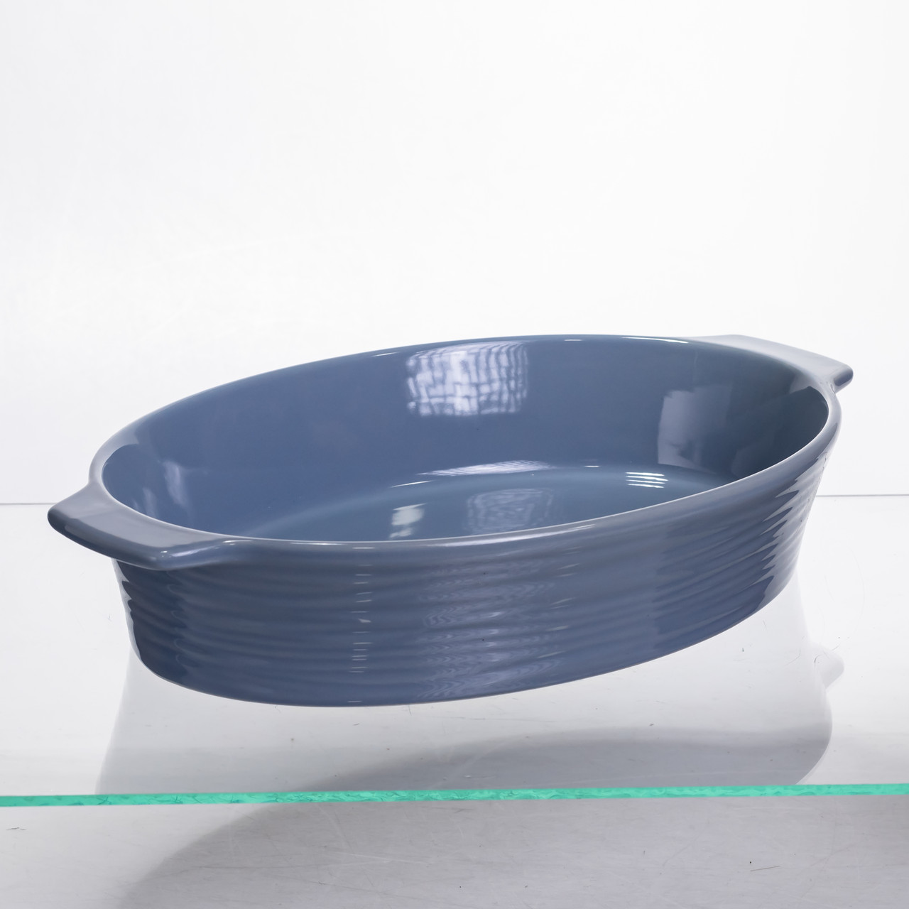 Форма для запікання овальна 36×22,5×7 (см) 2 літри Блакитна S1288