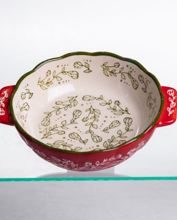 Форма для запікання Vintage Ø17 (см) кругла форма для випікання в духовці з ручками Червона HM04-05