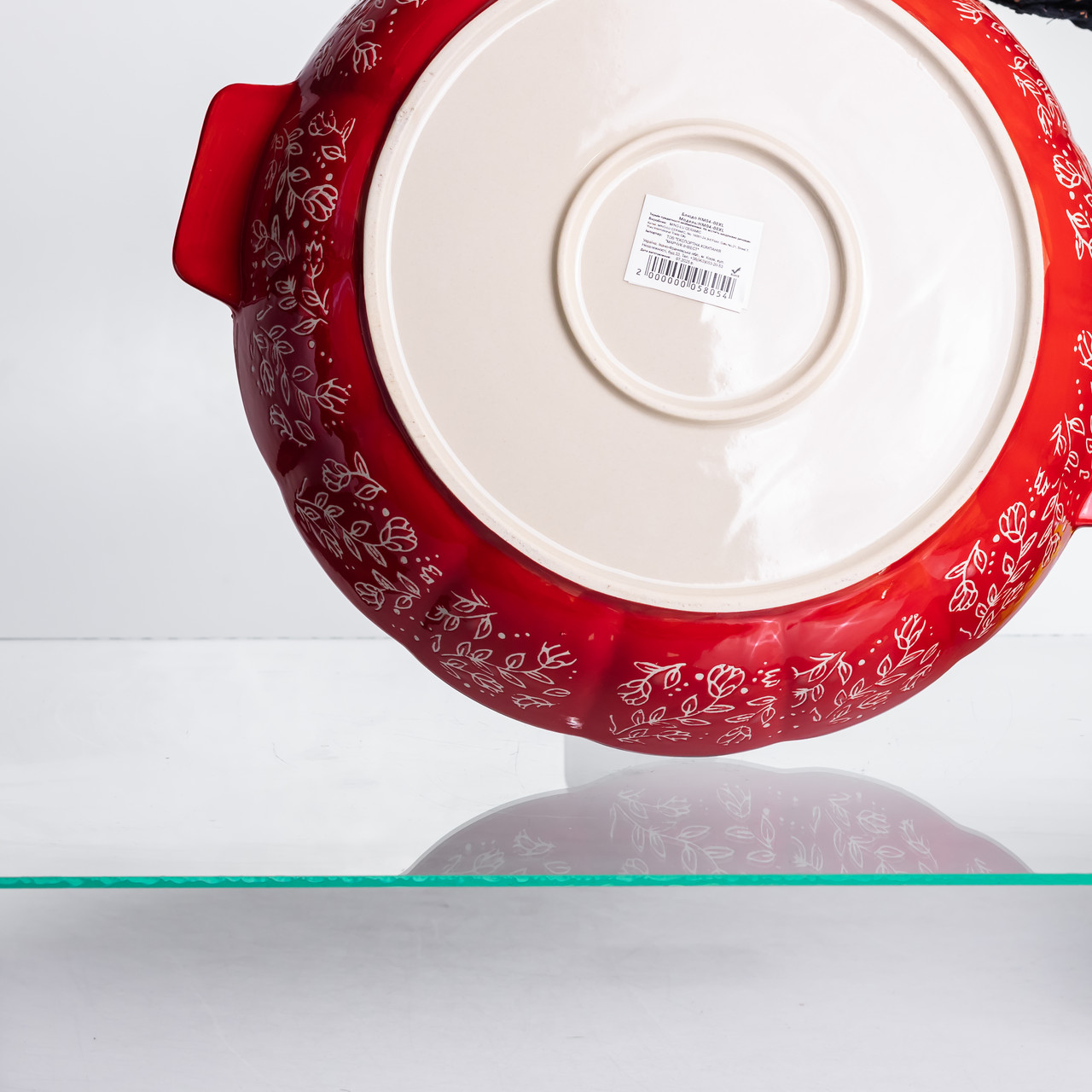 Форма для запікання Vintage Ø30 (см) кругла форма для випікання в духовці з ручками Червона HM04-08