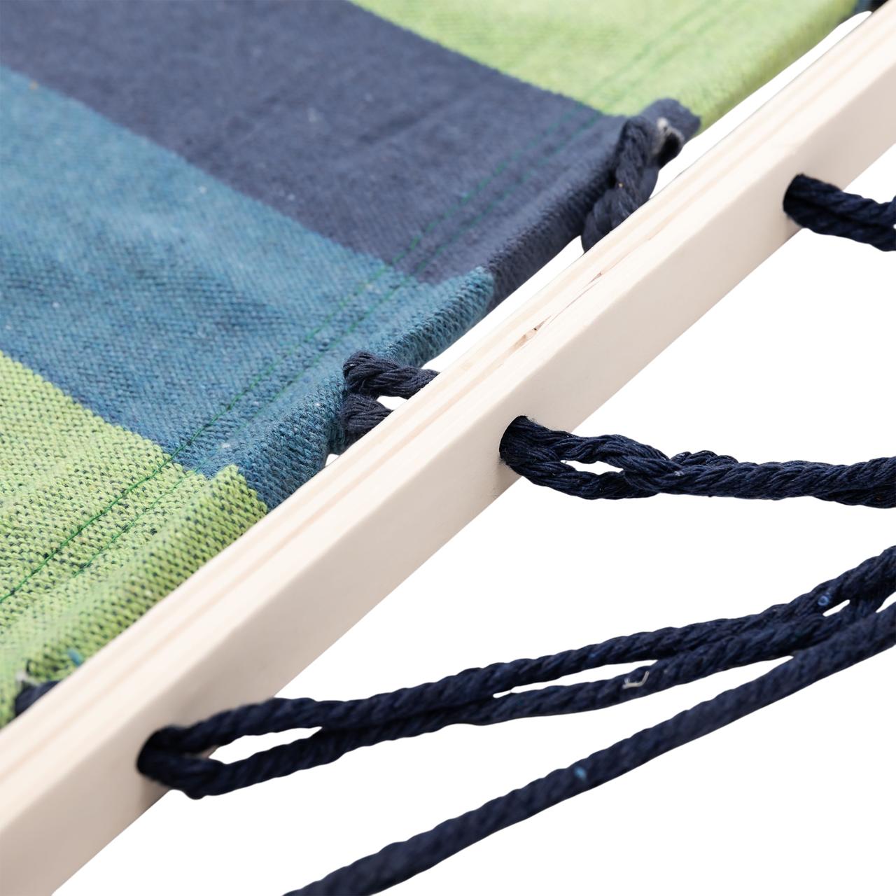 Гамак туристичний підвісний тканинний 174х80 см з планкою Синій SJ-0010-2BL