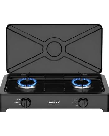 Газова плита настільна на 2 конфорки міні газова плита для дачі під балон Sokany SK-07004
