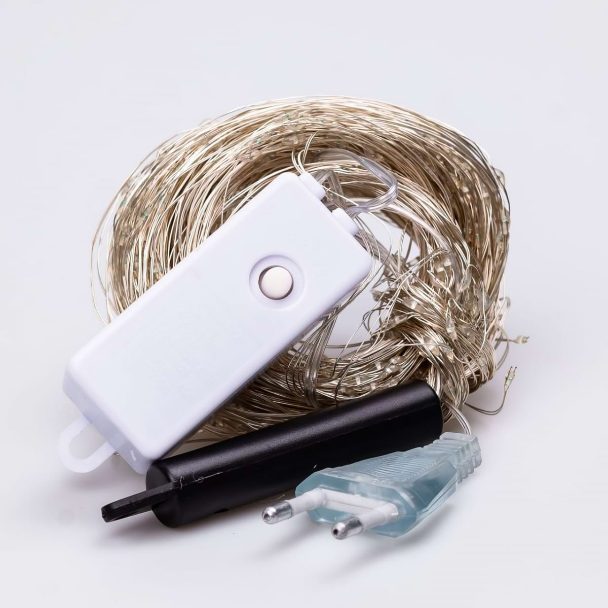 Гірлянда Кінський хвіст 2 м 10 ліній на 200 led лампочок на мідному дроті girlyanda електрична від мережі Жовта