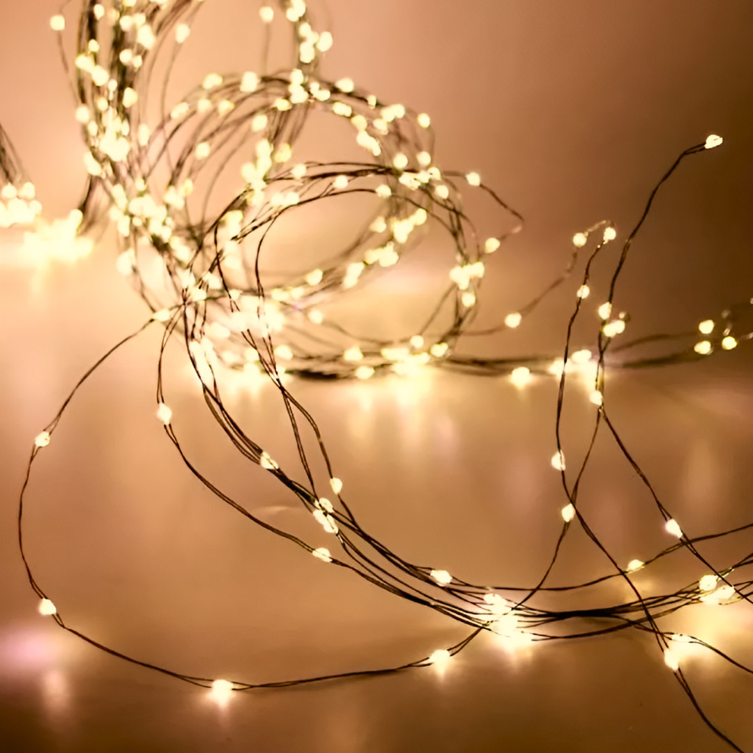 Гірлянда світлодіодна кінський хвіст GarlandoPro 200LED Роса 2м 10 ліній Жовтий 1733012Y