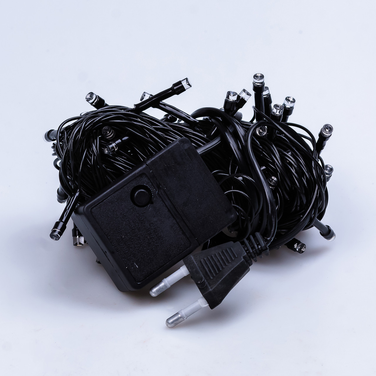 Гірлянда нитка 6м на 50 LED лампочок світлодіодна чорний провід 8 режимів роботи M100LEDML