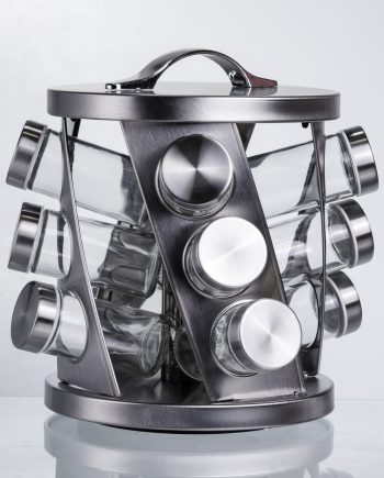 Карусель для спецій 12 баночок по 100 мл, хром HP-1368