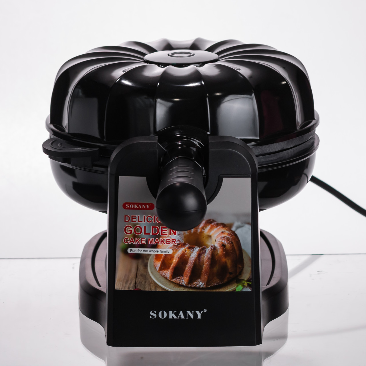 Кексниця електрична 1800 Вт з антипригарним покриттям 37×17×18 (см) Чорна SK-BBQ-837