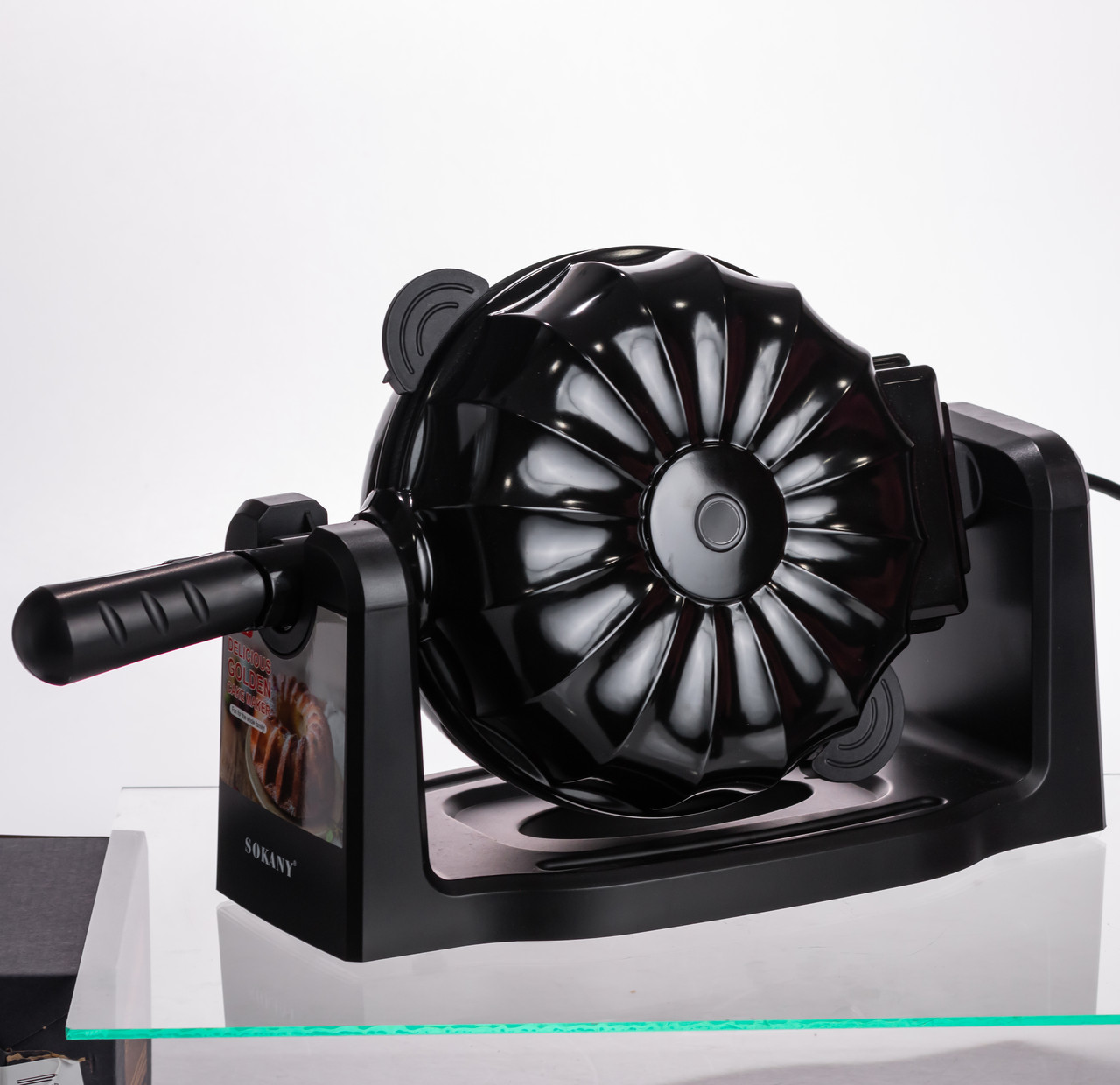 Кексниця електрична 1800 Вт з антипригарним покриттям 37×17×18 (см) Чорна SK-BBQ-837