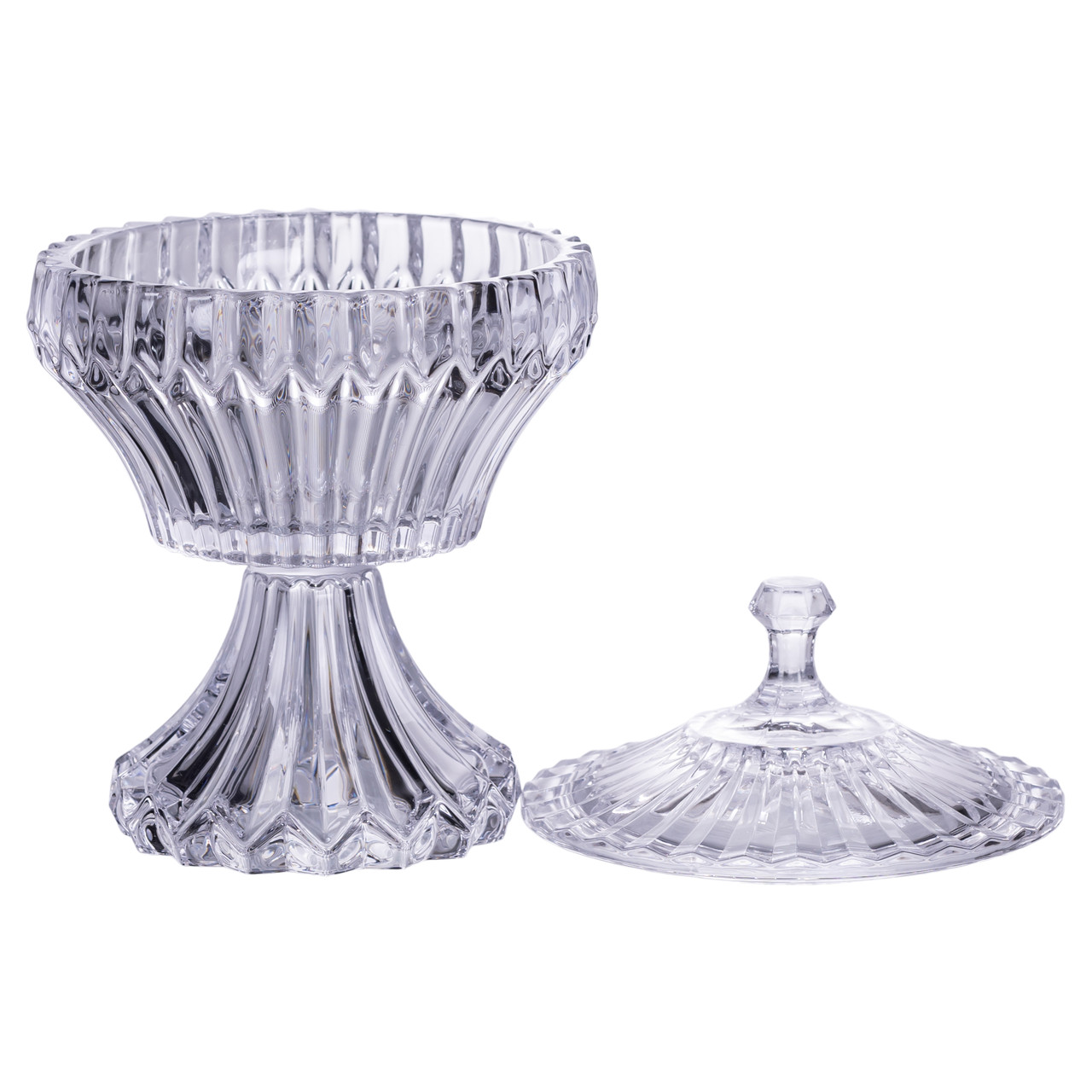 Цукерниця на ніжці з кришкою 17×27 см кругла HP-19-149RB