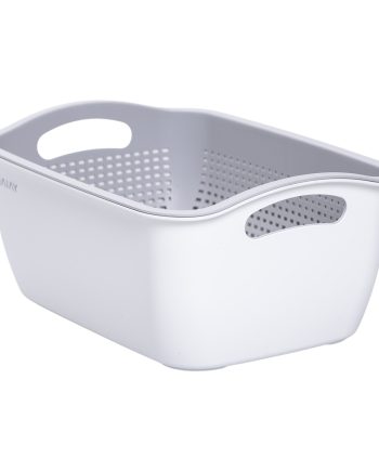Кошик-друшлак 2 в 1 для миття овочів, фруктів і зелені 29,5×21×11 (см) Білий HP-45-6W