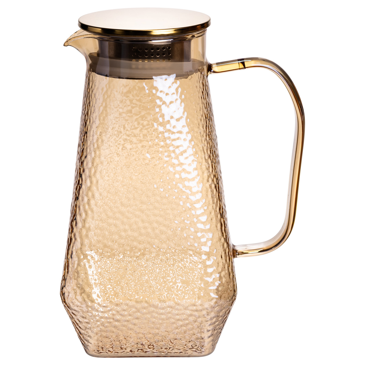 Глечик 1.8 л зі склянками 6 штук по 200 (мл) графин для компоту соку води лимонаду глечик для напоїв Коричневий HP-19-39S