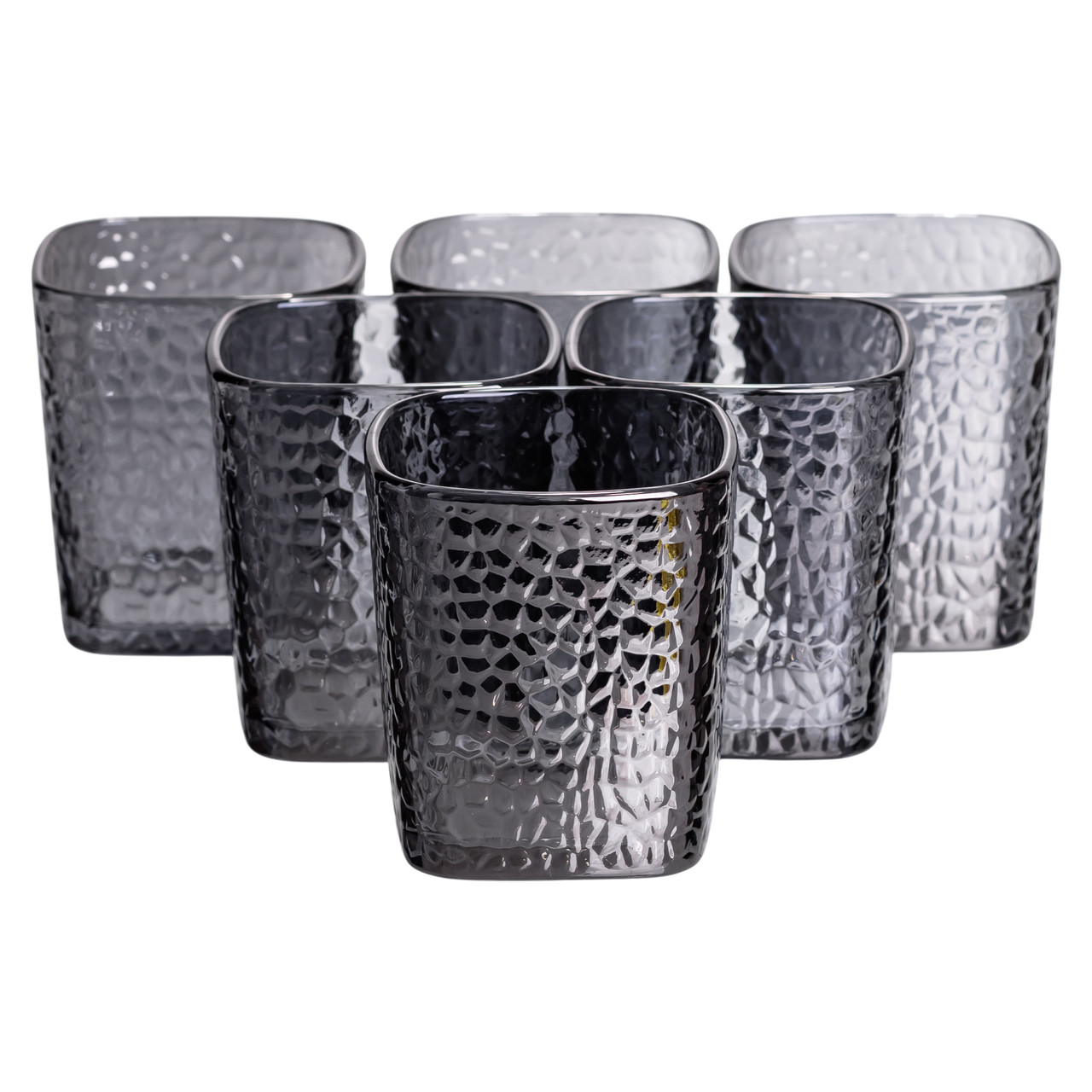 Глечик 1.8 л зі склянками 6 штук по 200 (мл) графин для компоту соку води лимонаду глечик для напоїв Сірий HP-19-38S