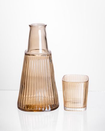 Глечик 1 літр зі склянкою 1 шт по 200 мл Коричневий HP-19-PYF-2