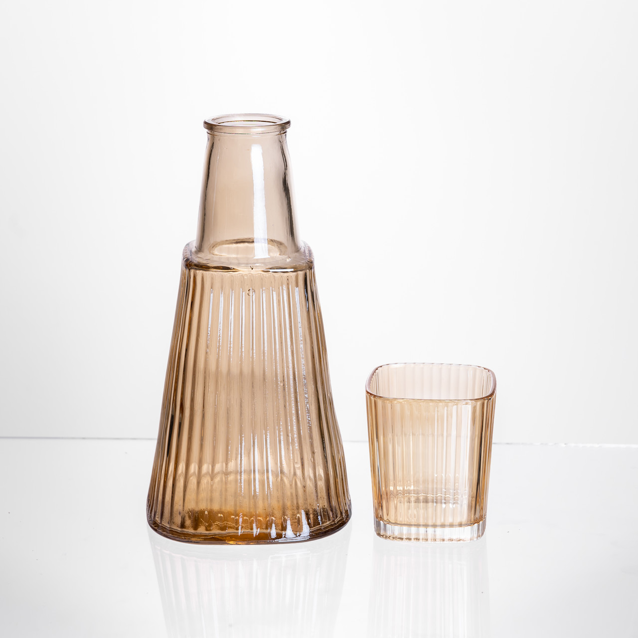 Глечик 1 літр зі склянкою 1 шт по 200 мл Коричневий HP-19-PYF-2