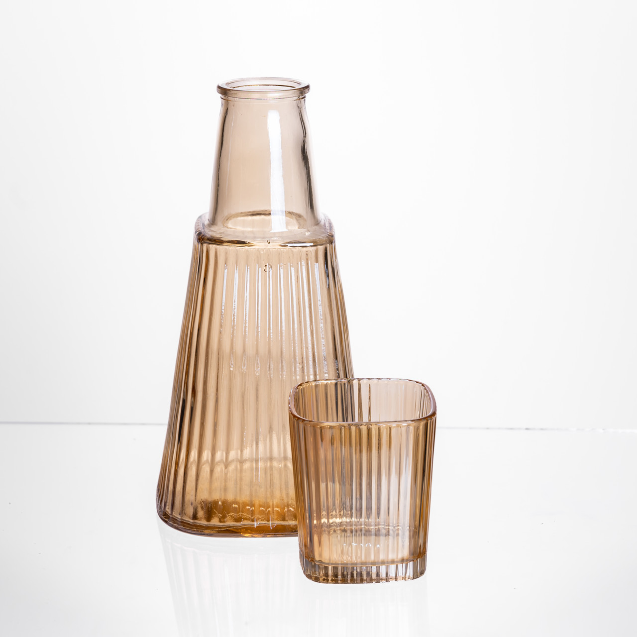 Глечик 1 літр зі склянкою 1 шт по 200 мл Коричневий HP-19-PYF-2