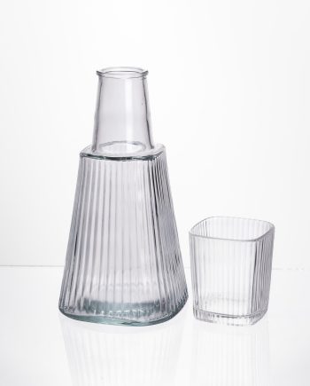 Глечик 1 літр зі склянкою 1 шт по 200 мл Прозорий HP-19-PYF-1