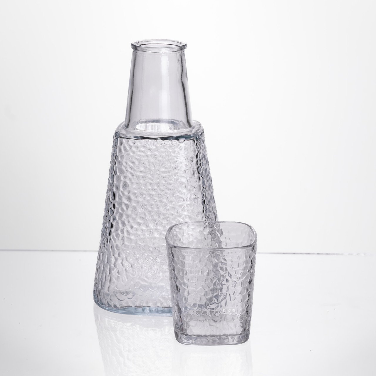 Глечик 1 літр зі склянкою 1 шт по 200 мл Прозорий HP-19-PYF-3