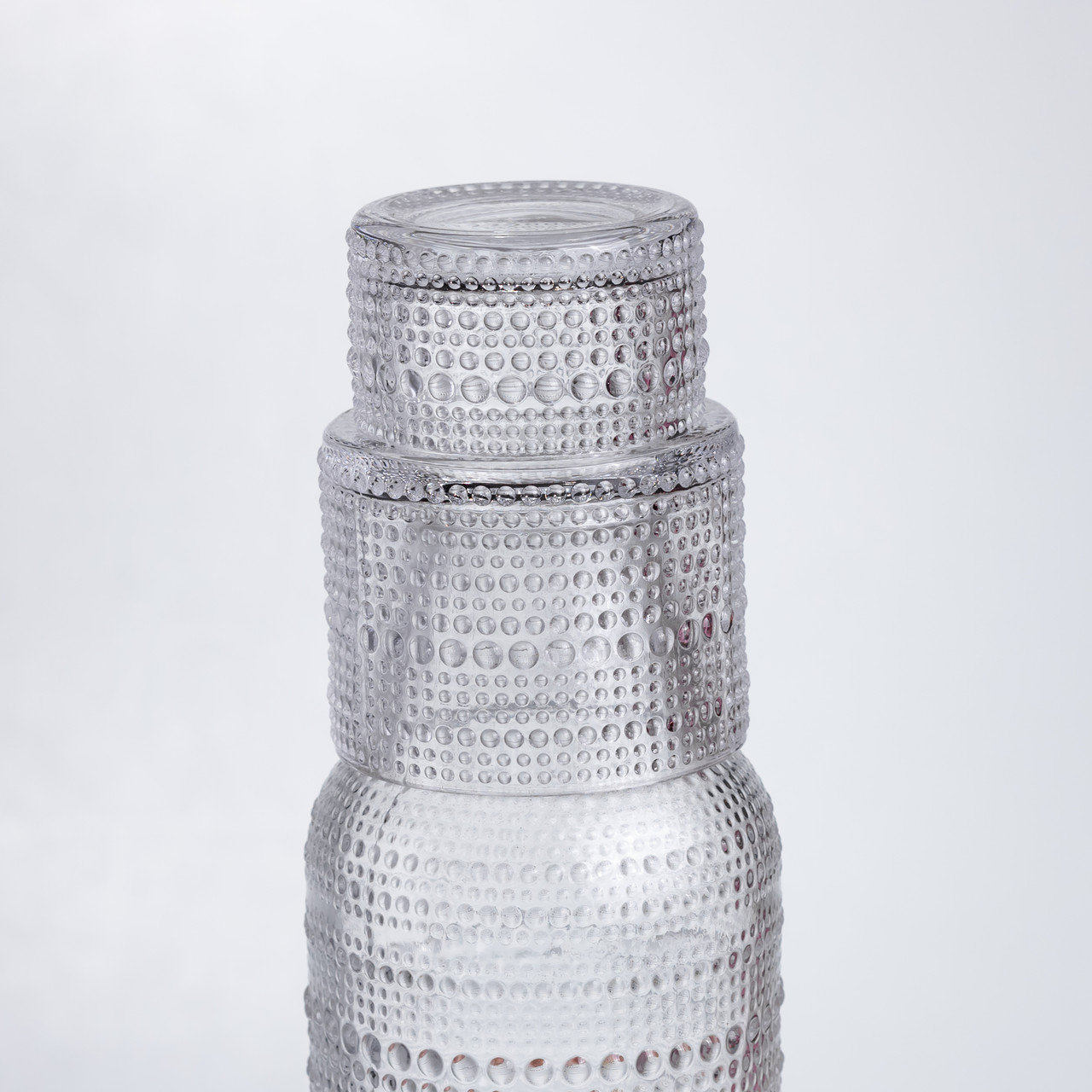 Глечик 700 мл зі склянкою 1 (шт) графин для компоту соку води лимонаду глечик для напоїв Прозорий HP-19-L1