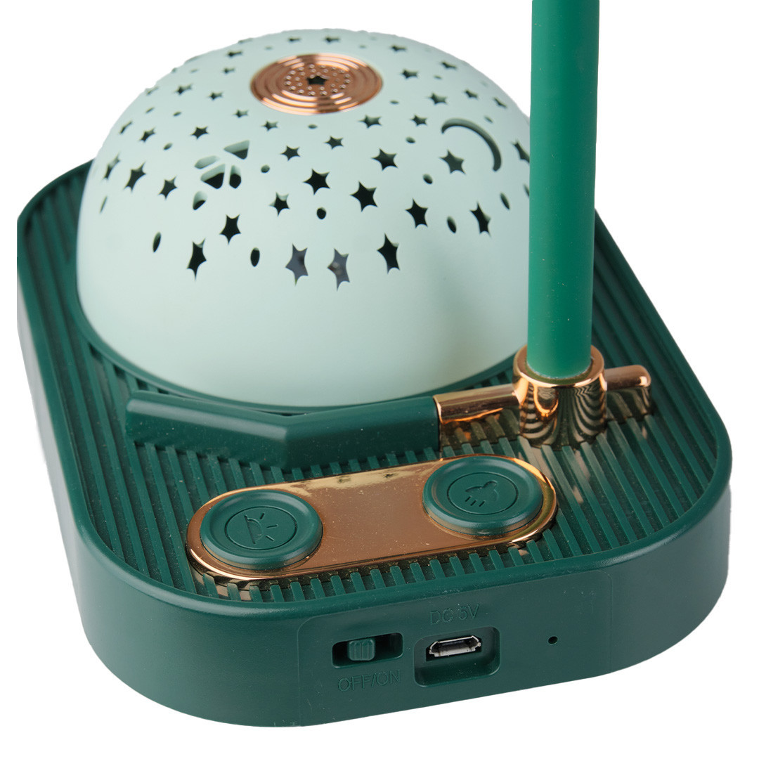 Дитяча лампа нічник із проекцією зоряного неба 3.2 Вт зелена UP180GR