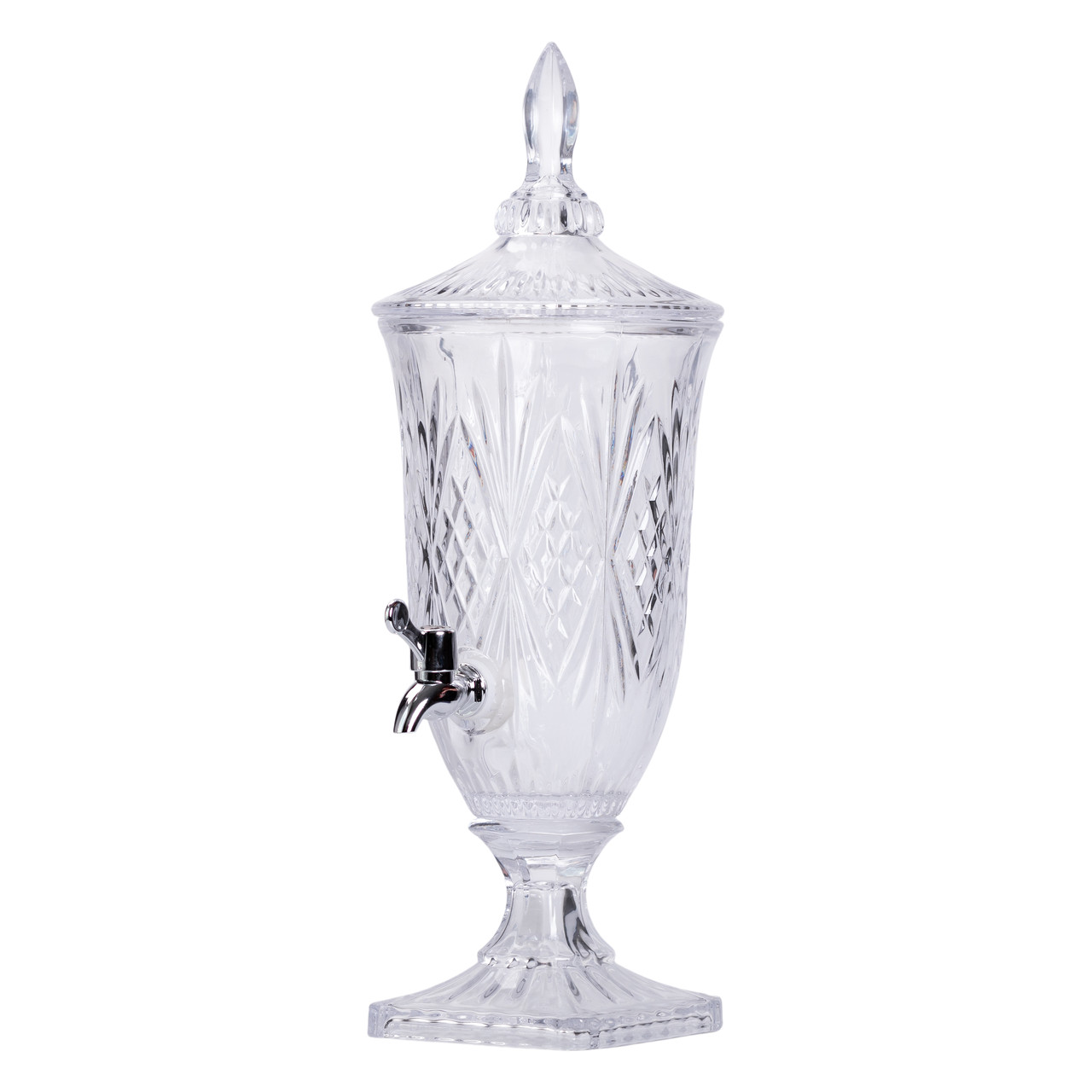 Лимонадниця з краном на ніжці скляна для напоїв 2 л 46 см HP-19-15