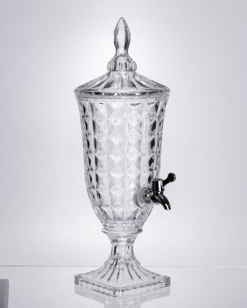 Лимонадниця з краном на підставці скляна 2 л лимонадник 46 см прозорий HP-19-12F