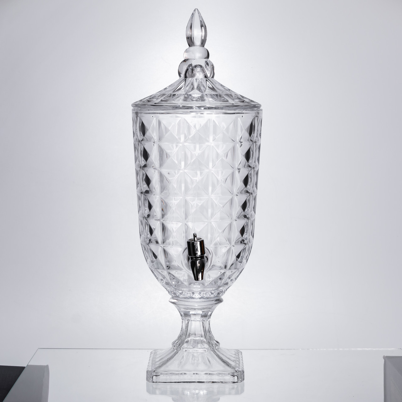 Лимонадниця з краном на підставці скляна 3 л лимонадник 48 см прозорий HP-19-18F