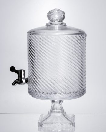 Лимонадниця з краном на підставці скляна 4,5 л прозора HP-19-3045-8