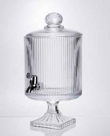 Лимонадниця з краном на підставці скляна 4.5 л лимонадник 39 см прозорий HP-19-3045-6