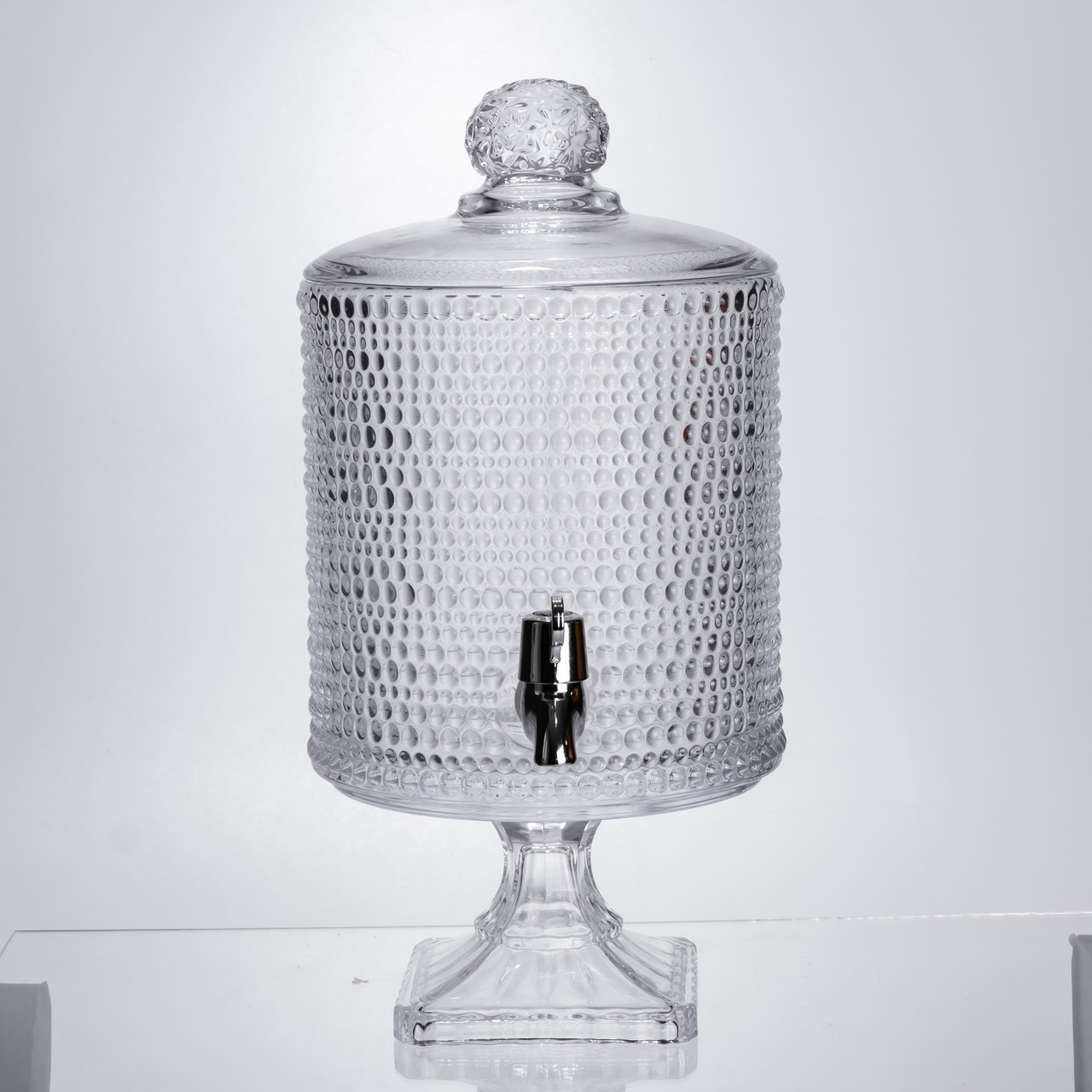 Лимонадниця з краном на підставці скляна 4.5 л лимонадник 39 см прозорий HP-19-3045-9