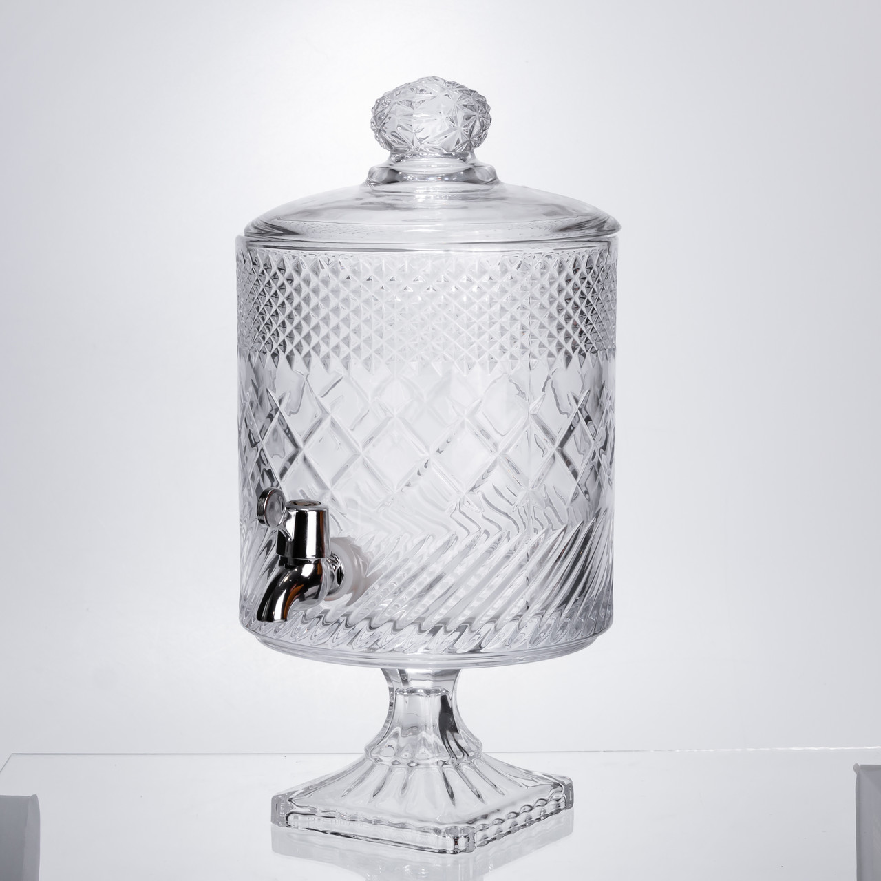 Лимонадниця з краном на підставці скляна 4,5 л HP-19-4