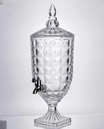 Лимонадниця з краном на підставці скляна 5 л лимонадник 51 см прозорий HP-19-18F-5