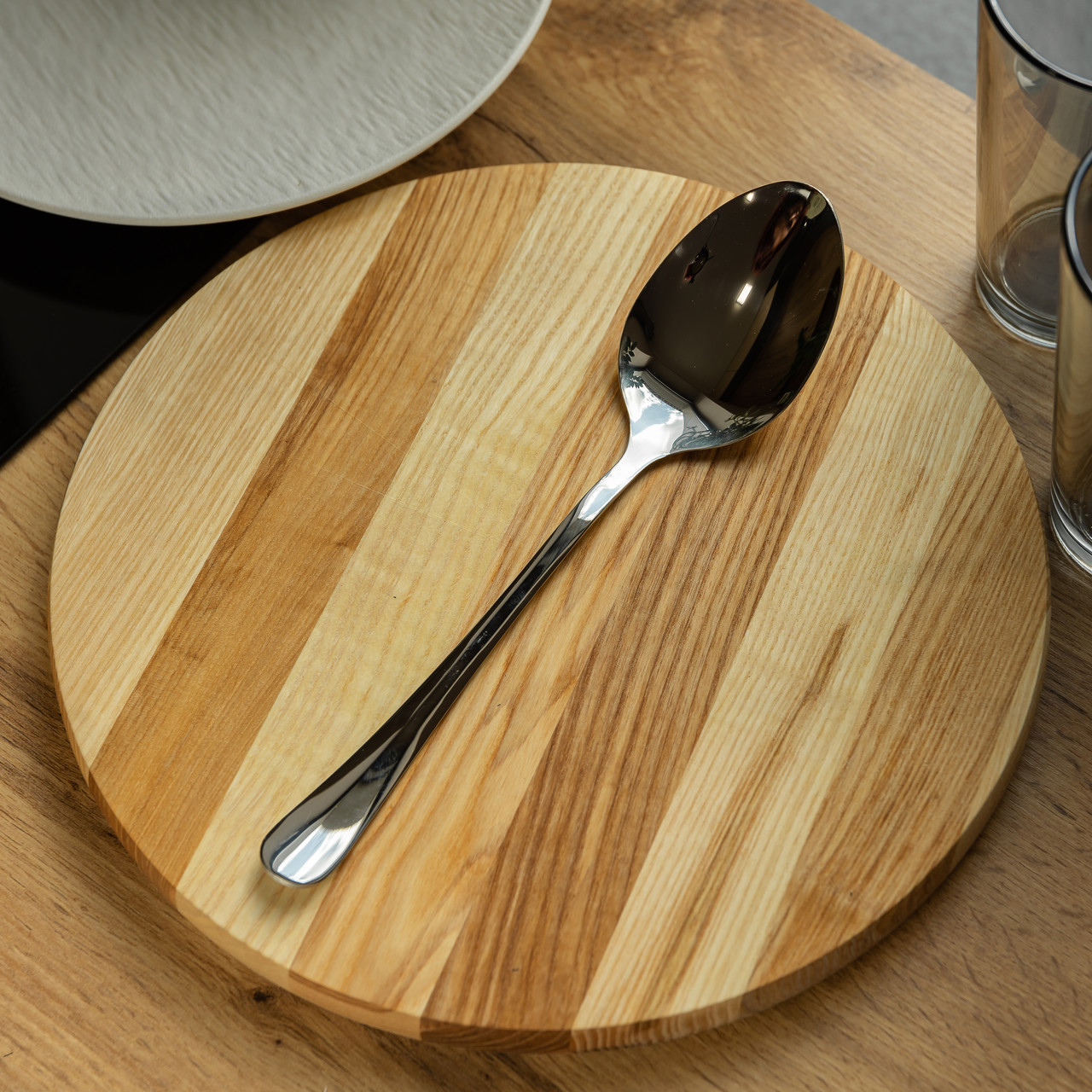 Ложка сервірувальна з нержавіючої сталі велика ложка 26.5 см Срібло HP-20-13