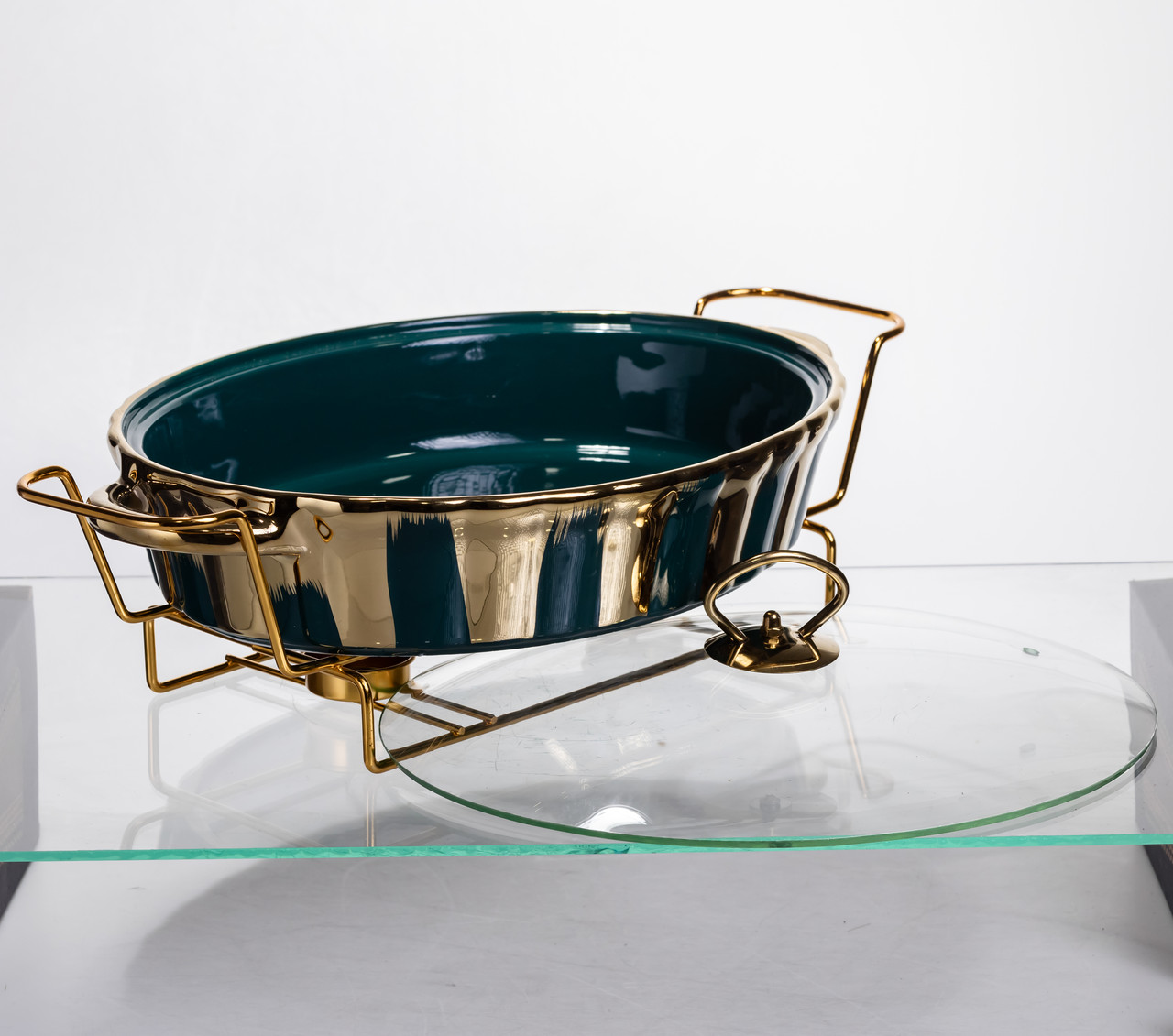 Марміт порцеляновий настільний овальний 2 літри мармітниця з підігрівом JY-7