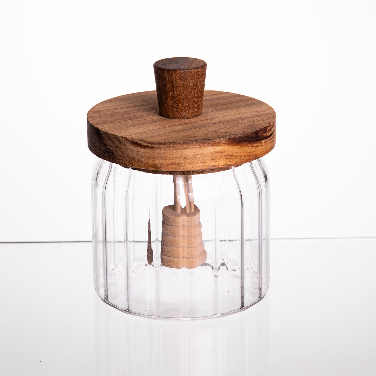 Медовниця скляна з кришкою і ложкою 320 (мл) 64486-4