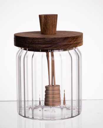 Медовниця скляна з кришкою і ложкою 500 (мл) 64486-5