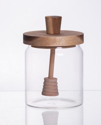 Медовниця скляна з кришкою і ложкою 500 (мл) 64486-2