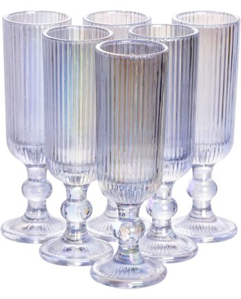 Набір келихів для шампанського 6 штук 160 (мл) подарункові скляні келихи на високій ніжці HP7116RB