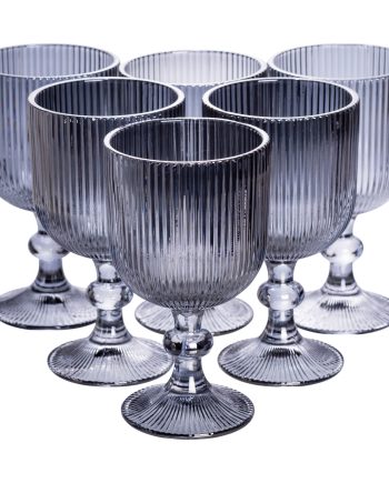 Набір келихів для вина 6 (шт) по келихи під вино 300 (мл) на ніжці келихи винні Сірий HP-19-7115G