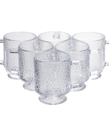 Набір чашок 6 шт для чаю та кави Goblet по 300 (мл) кружки скляні HP-19-L8