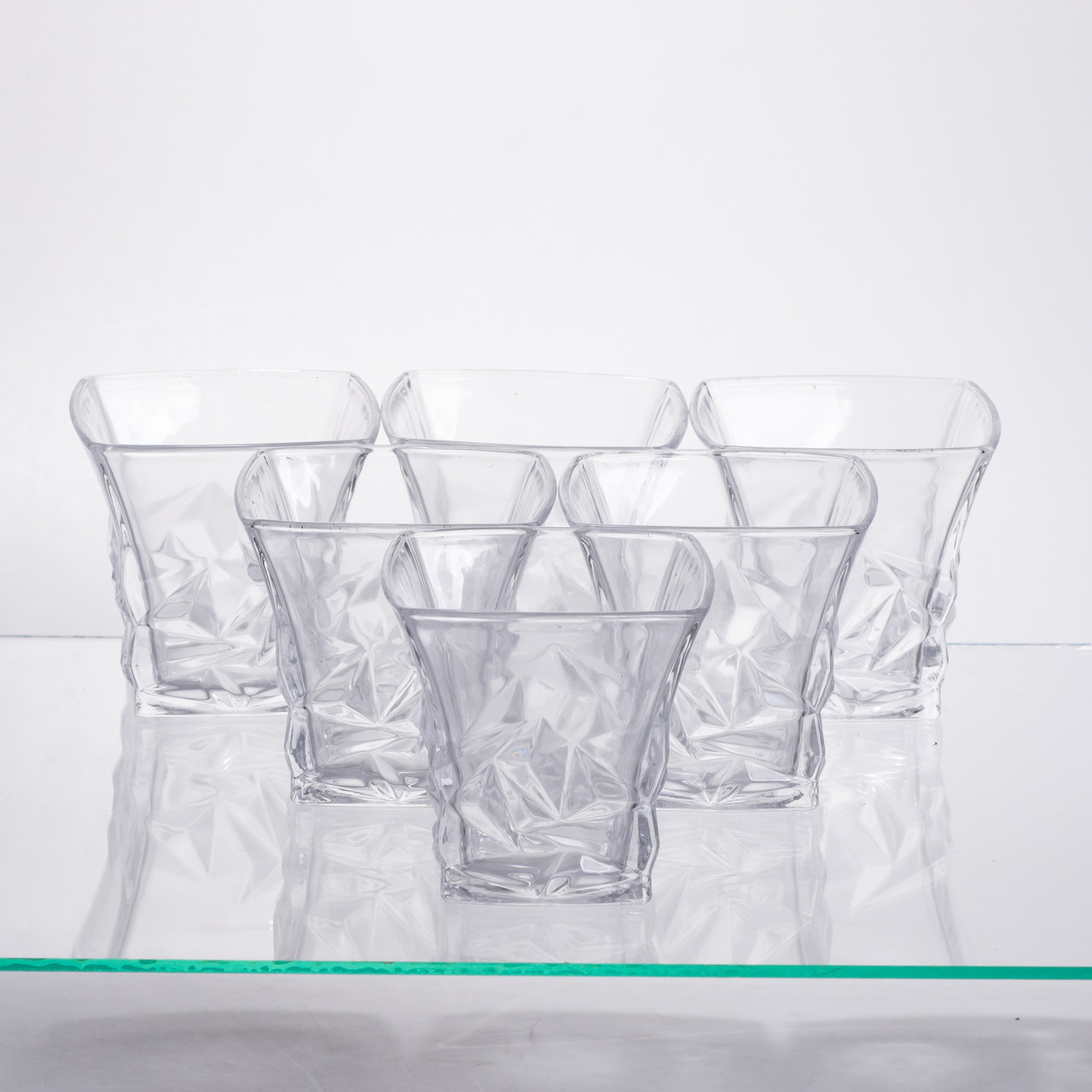 Набір для напоїв графин та 6 склянок для напоїв із товстого скла прозорий 64486-26