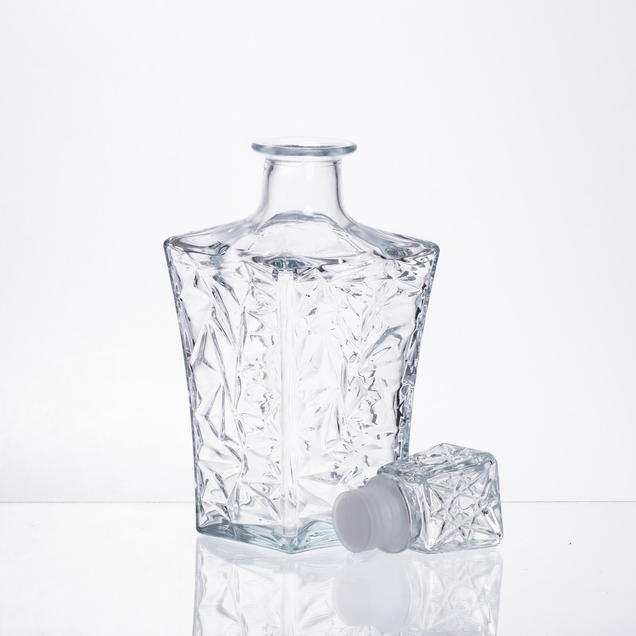 Набір для напоїв графин та 6 склянок для напоїв із товстого скла прозорий 64486-26